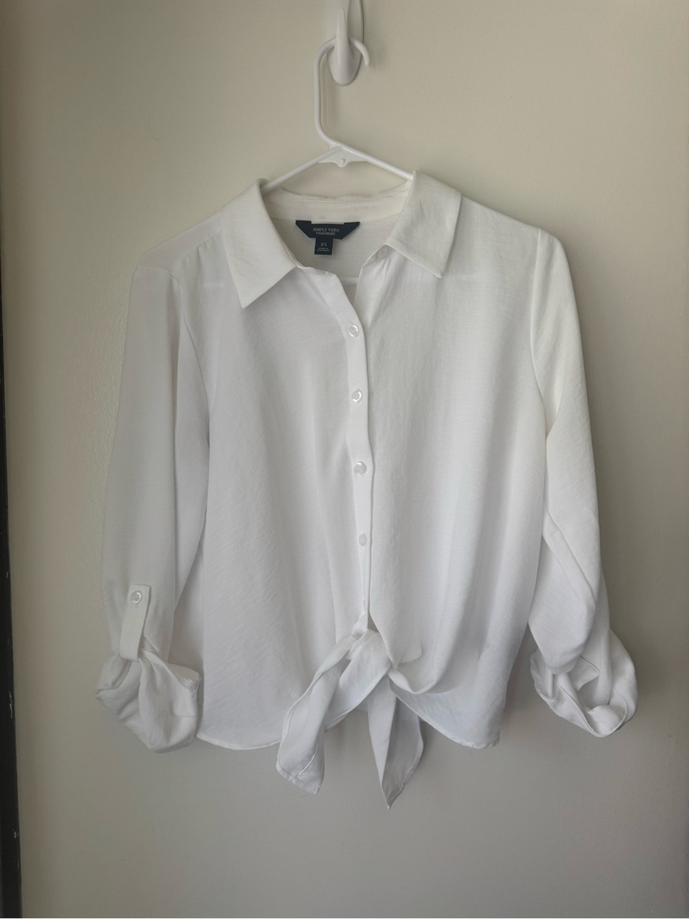 Simply Vera Vera Wang Staple White Button-Up Shirt